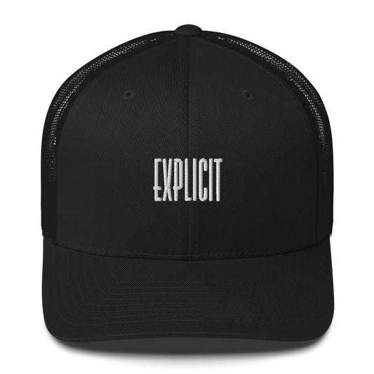 Explicit Trucker Cap (Black, Red, and Pink)